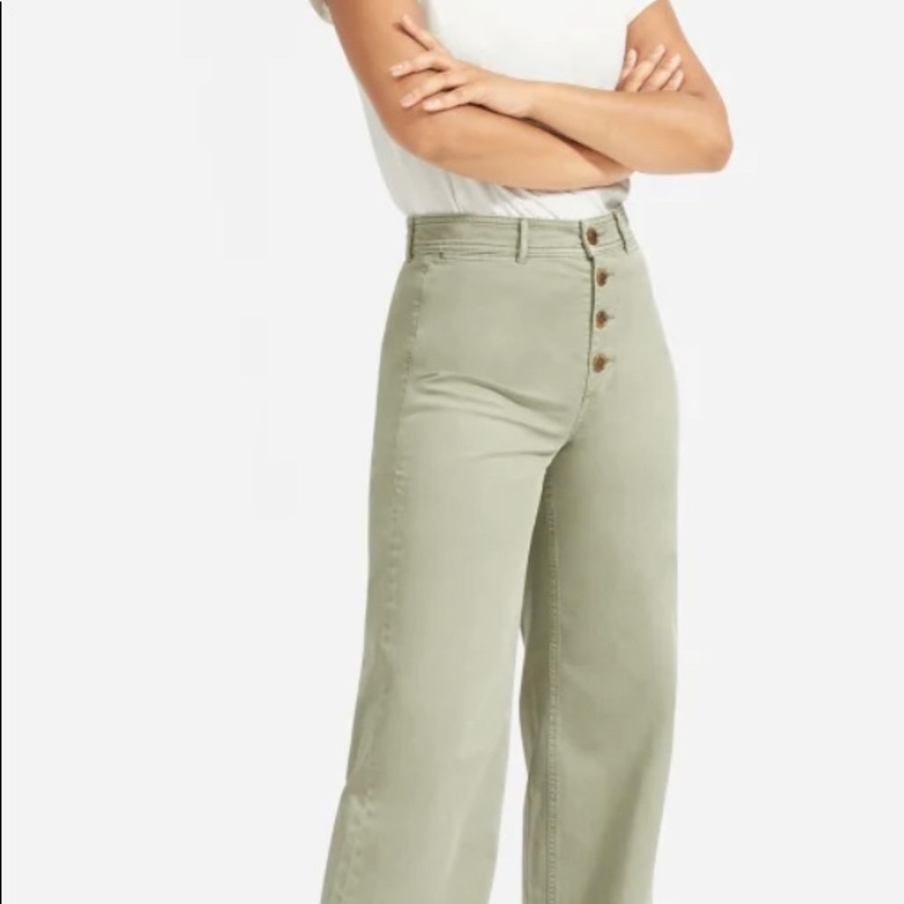 Everlane Lightweight Button-Fly Wide Leg Chino